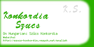 konkordia szucs business card